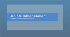 Desktop Screenshot of bohl-objektmanagement.de