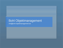 Tablet Screenshot of bohl-objektmanagement.de